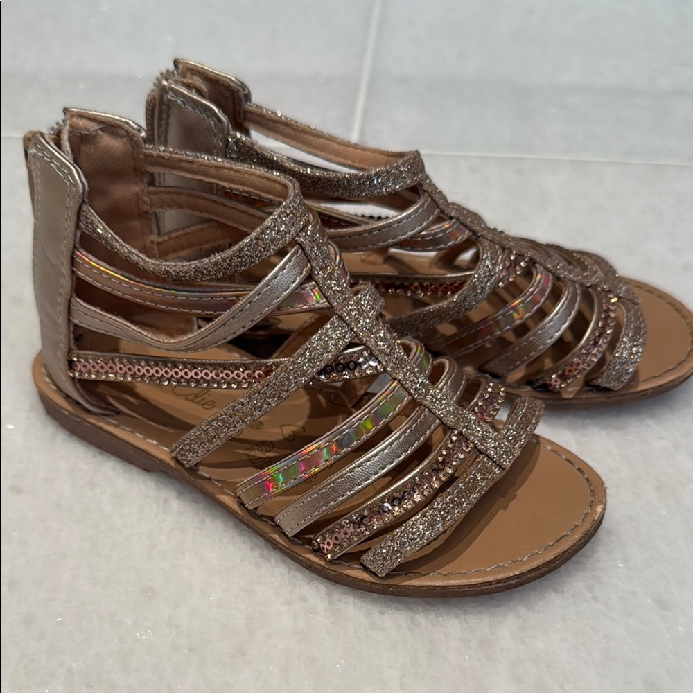 Girls Glitter Gladiator Sandals